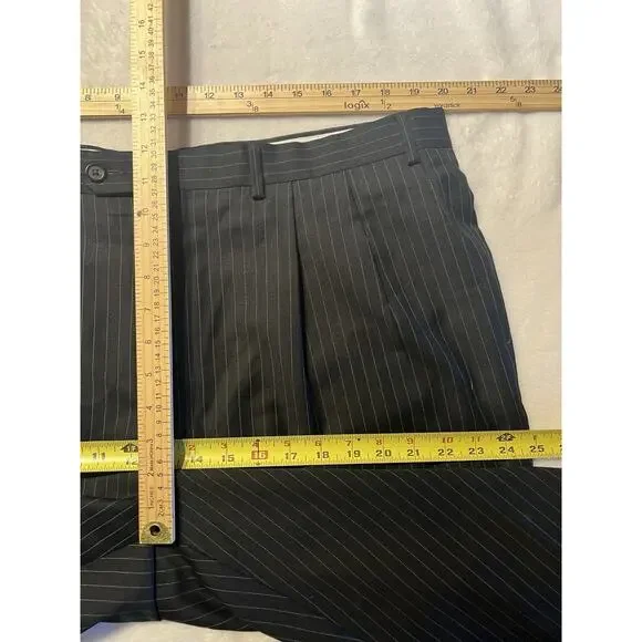 Ralph Lauren LRL Mens 42L 40x30 Black Stripe 2 Piece Suit Note - Picture 13 of 16